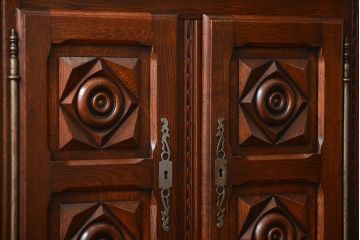 アンティーク家具　フランスアンティーク オーク材!上質なアールデコ サイドボード(サイドキャビネット)