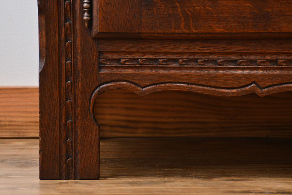 アンティーク家具　フランスアンティーク オーク材!上質なアールデコ サイドボード(サイドキャビネット)