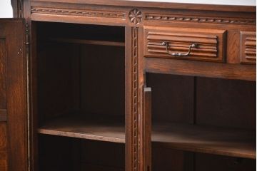 アンティーク家具　フランスアンティーク オーク材!上質なアールデコ サイドボード(サイドキャビネット)