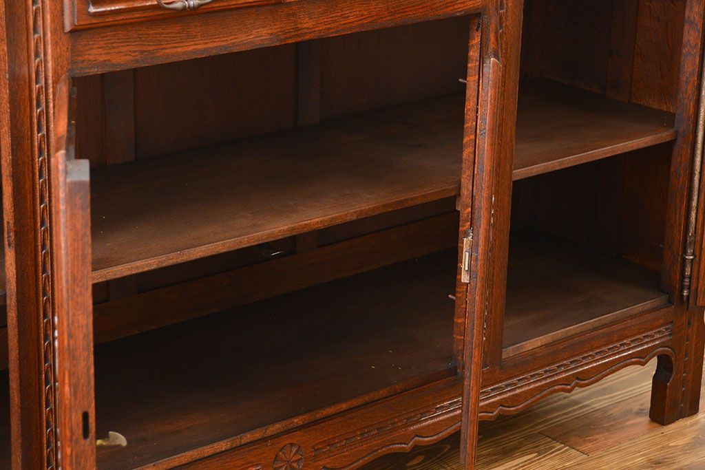 アンティーク家具　フランスアンティーク オーク材!上質なアールデコ サイドボード(サイドキャビネット)