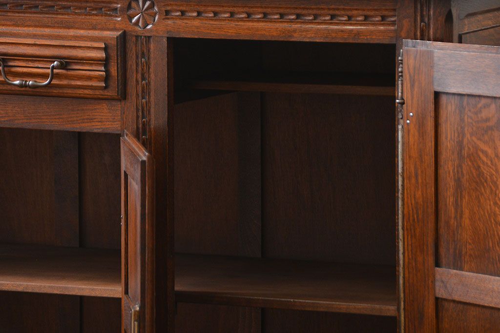 アンティーク家具　フランスアンティーク オーク材!上質なアールデコ サイドボード(サイドキャビネット)