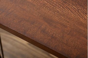 アンティーク家具　アンティーク 天板一枚板 古材の鉄脚テーブル(3)(机、作業台)