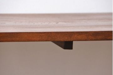 アンティーク家具　アンティーク 天板一枚板 古材の鉄脚テーブル(3)(机、作業台)