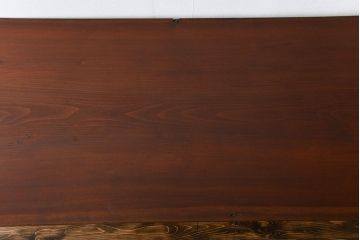 アンティーク家具　アンティーク 天板一枚板 古材の鉄脚テーブル(5)(机、作業台)