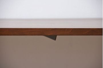 アンティーク家具　アンティーク 天板一枚板 古材の鉄脚テーブル(5)(机、作業台)