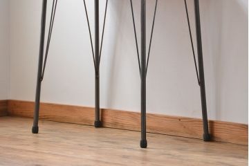 アンティーク家具　アンティーク 天板一枚板!古材を使った鉄脚テーブル(7)(作業台、机)