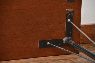 アンティーク家具　アンティーク 天板一枚板!古材を使った鉄脚テーブル(7)(作業台、机)