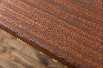 アンティーク家具　アンティーク 天板一枚板 古材を使った鉄脚テーブル(8)(作業台、机)