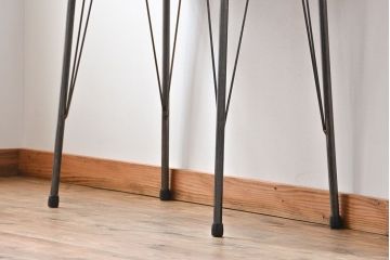 アンティーク家具　アンティーク 天板一枚板 古材を使った鉄脚テーブル(8)(作業台、机)