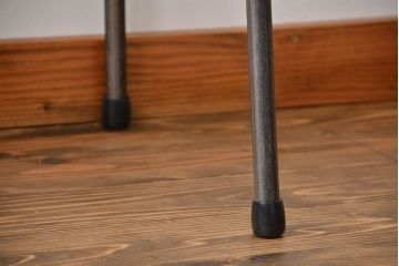 アンティーク家具　アンティーク 天板一枚板 古材を使った鉄脚テーブル(8)(作業台、机)
