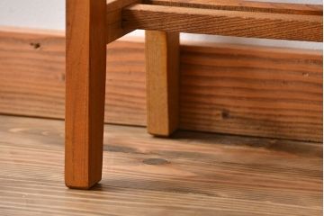 アンティーク家具　古い欅(ケヤキ)材のアンティーク角スツール(椅子)