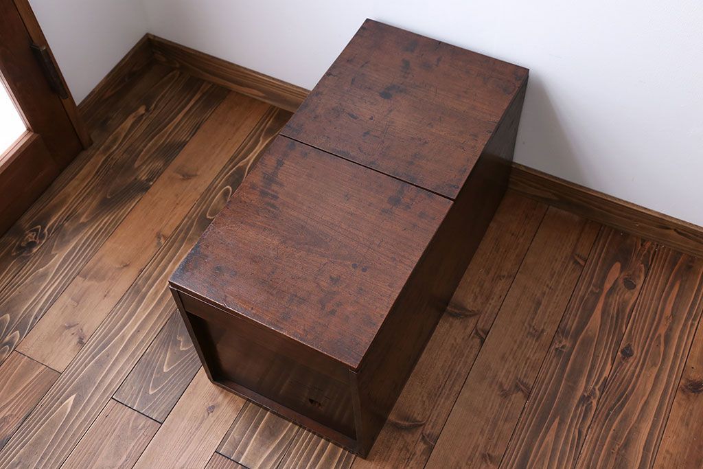 アンティーク雑貨　アンティーク　古い米びつ(収納箱)