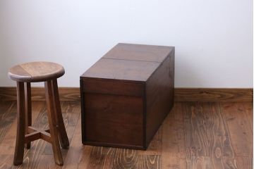 アンティーク雑貨　アンティーク　古い米びつ(収納箱)