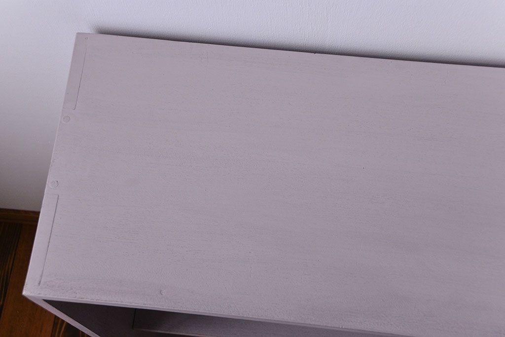 アンティーク家具　アンティークペイント 引き出し付き本棚(飾り棚)