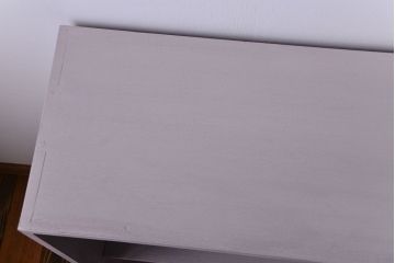 アンティーク家具　アンティークペイント 引き出し付き本棚(飾り棚)