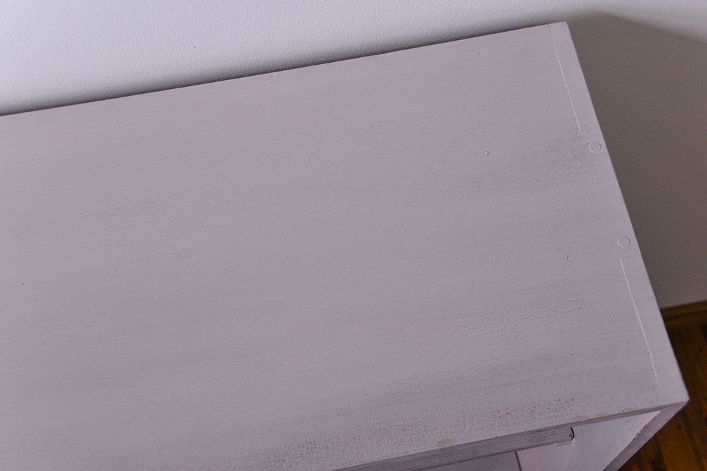 アンティーク家具　アンティークペイント 引き出し付き本棚(飾り棚)