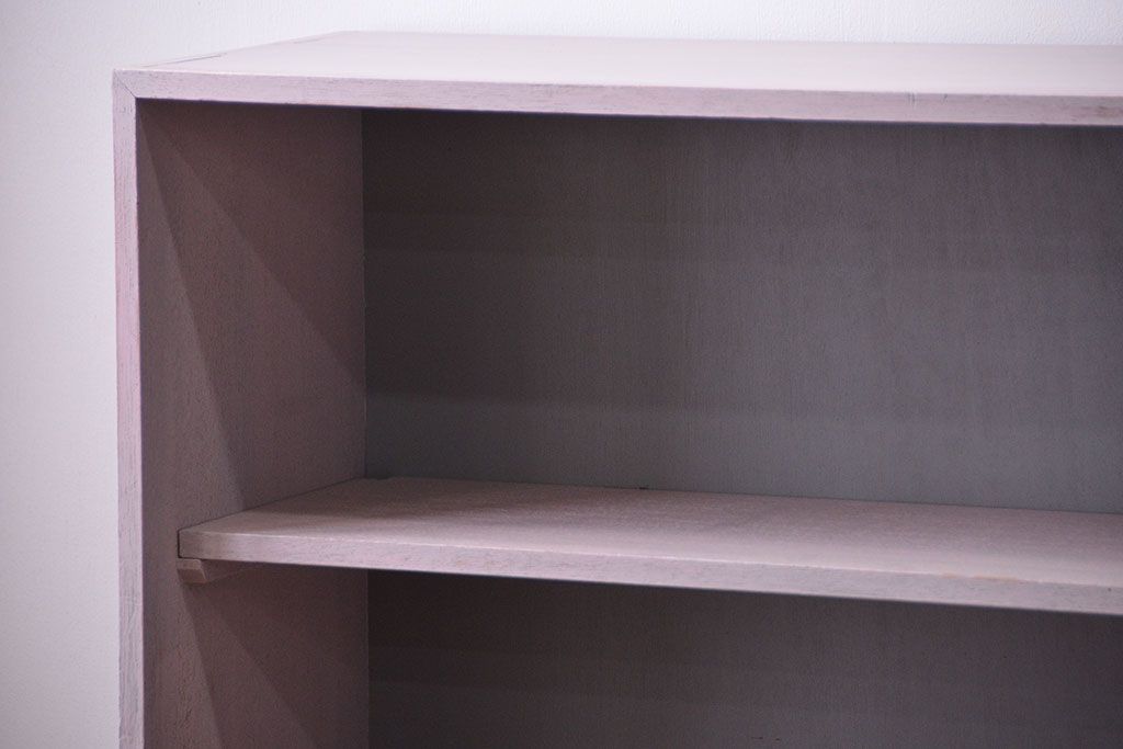 アンティーク家具　アンティークペイント 引き出し付き本棚(飾り棚)