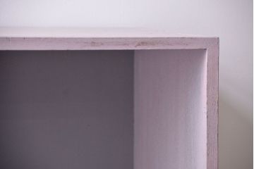 アンティーク家具　アンティークペイント 引き出し付き本棚(飾り棚)