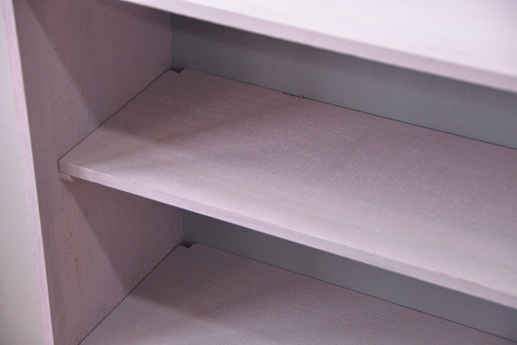 アンティーク家具　アンティークペイント 引き出し付き本棚(飾り棚)