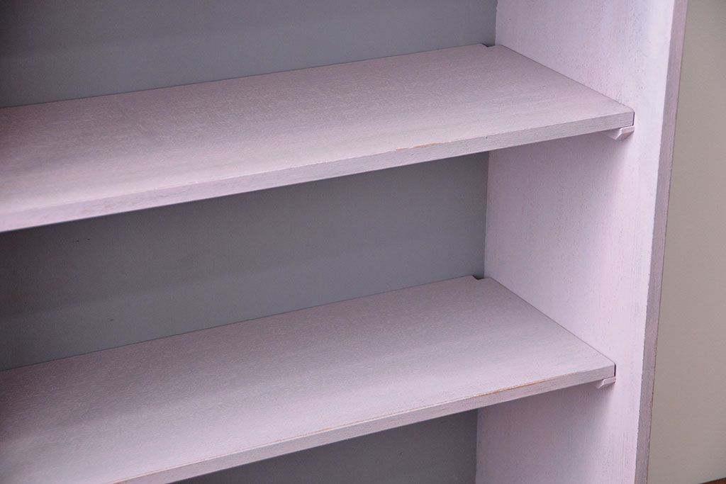 アンティーク家具　アンティークペイント 引き出し付き本棚(飾り棚)