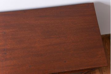 アンティーク家具　古民具・骨董 格子引き戸とモールガラスが素敵な収納棚