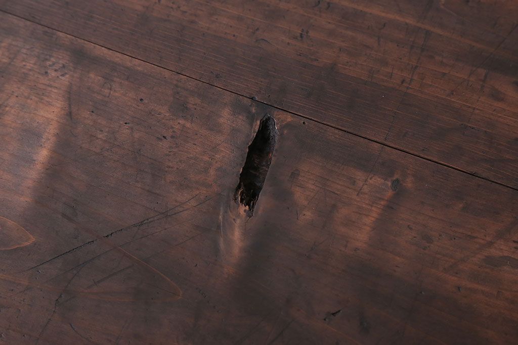 アンティーク家具　アンティーク 古い木の小さなモールガラス収納棚(戸棚)