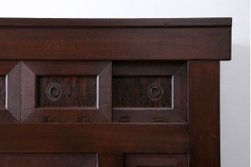 アンティーク家具　アンティーク 黒柿材をふんだんに使用した上手四尺水屋箪笥(時代箪笥)