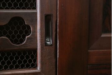 アンティーク家具　アンティーク 黒柿材をふんだんに使用した上手四尺水屋箪笥(時代箪笥)