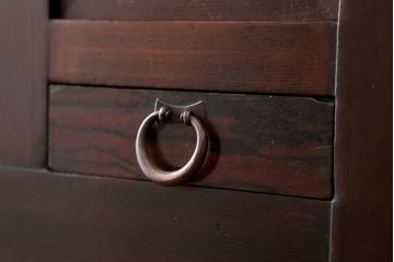 アンティーク家具　アンティーク 黒柿材をふんだんに使用した上手四尺水屋箪笥(時代箪笥)