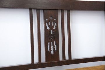 アンティーク家具　大正ロマン 古い洋館のアンティークベンチ(長椅子、長イス)