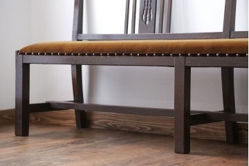 アンティーク家具　大正ロマン 古い洋館のアンティークベンチ(長椅子、長イス)