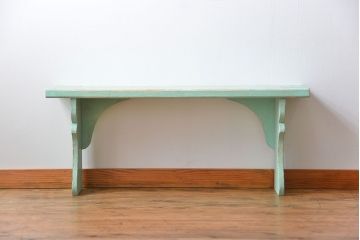 アンティーク家具　イギリスアンティーク ペンキのはげたかわいいベンチ(長椅子)