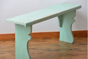 アンティーク家具　イギリスアンティーク ペンキのはげたかわいいベンチ(長椅子)