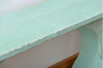 アンティーク家具　イギリスアンティーク ペンキのはげたかわいいベンチ(長椅子)