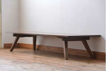 アンティーク家具　アンティーク 折り畳み式の横長テーブル(7)(作業台、机、裁ち板)
