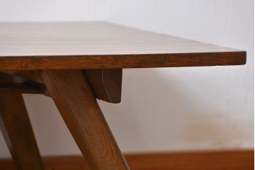 アンティーク家具　アンティーク 折り畳み式の横長テーブル(7)(作業台、机、裁ち板)