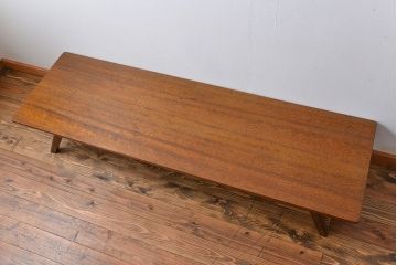 アンティーク家具　アンティーク 折り畳み式の横長テーブル(8)(作業台、机、裁ち板)