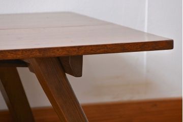 アンティーク家具　アンティーク 折り畳み式の横長テーブル(8)(作業台、机、裁ち板)