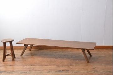 アンティーク家具　アンティーク 折り畳み式の横長テーブル(8)(作業台、机、裁ち板)
