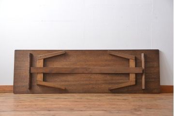 アンティーク家具　アンティーク 折り畳み式の横長テーブル(8)(作業台、机、裁ち板)