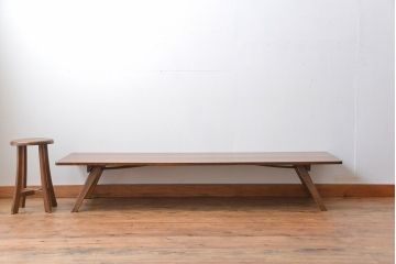 アンティーク家具　アンティーク 折り畳み式の横長テーブル(9)(作業台、机、裁ち板)