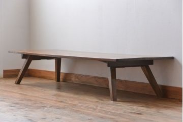 アンティーク家具　アンティーク 折り畳み式の横長テーブル(9)(作業台、机、裁ち板)