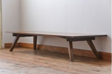 アンティーク家具　アンティーク 折り畳み式の横長テーブル(10)(作業台、机、裁ち板)