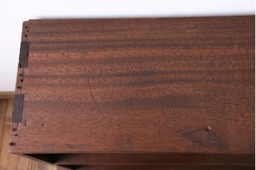 レトロ家具　昭和レトロ シンプルな脚付き本棚(飾り棚)