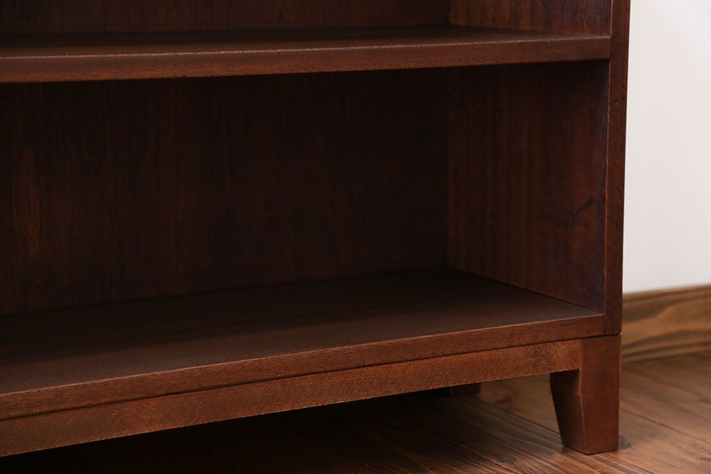 レトロ家具　昭和レトロ シンプルな脚付き本棚(飾り棚)