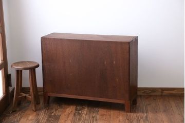 レトロ家具　昭和レトロ シンプルな脚付き本棚(飾り棚)