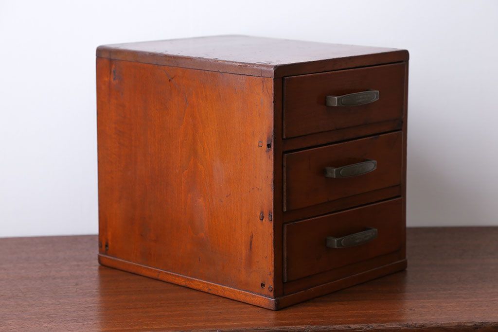 レトロ家具　昭和レトロ 小さな3杯小引き出し