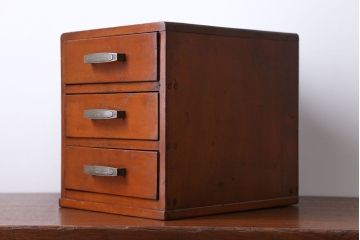 レトロ家具　昭和レトロ 小さな3杯小引き出し