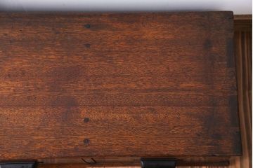 アンティーク家具　アンティーク 両面引き出しローボード(置き床、飾り台)