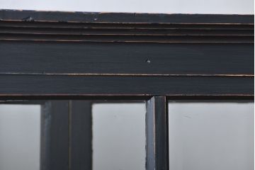 アンティーク家具　アンティークペイント 6面ガラスのケビント(ショーケース、ガラスケース)